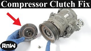 How to Remove and Replace an AC Compressor Clutch and Bearing  Quick Version [upl. by Sirah]