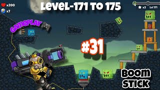 boom stick  bazooka puzzles gameplay level171 to 175 gameplay boomstick stickgame trending [upl. by Prasad]