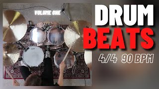 44 Drums Only Backing Tracks 90 bpm [upl. by Ynnod]