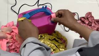 How to Blow Balloons with an Electric Pump  How To Use Electric Balloon Pump For Blowing Balloons [upl. by Eceinehs]