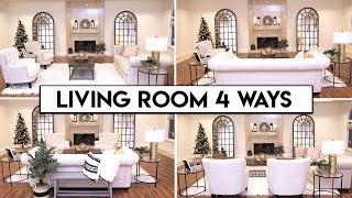 4 LIVING ROOM LAYOUT IDEAS  Easy Transformation [upl. by Ellynn]