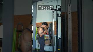 What is tri set  gym motivation fitnessfreak970 telugugym gymworkout triset armsworkout [upl. by Emma]