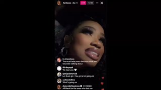 DymondsFlawless exposing her ex bf putting hands on her and almost did  IG LIVE 11724 [upl. by Gnot]