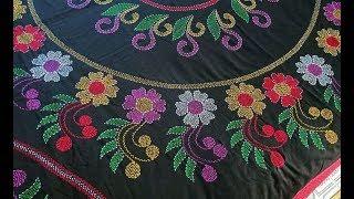 Nokshi KathaLatest Nakshi kantha stitch tutorial22সহজ কাঁথার নকশার ডিজাইনআধুনিক কাঁথা টিউটোরিয়াল [upl. by Lyrret]