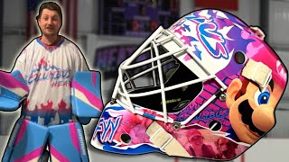 THE BEST CUSTOM GOALIE MASK EVER MADE COLUMBUS HEAT [upl. by Hali]