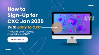 Signup for CXC January 2025 TampT candidates [upl. by Ahsinyt]