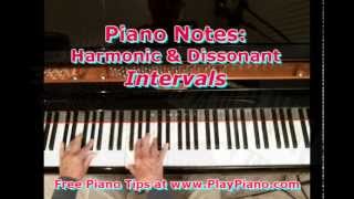 Piano Notes Intervals Consonant amp Dissonant [upl. by Prisca]