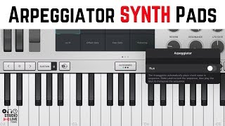 How to use the arpeggiator for pads in GarageBand iPhoneiPad [upl. by Avihs]