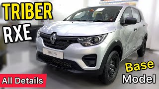 Triber RXE Base Model 2023 Review 🔥 Renault Triber RXE All Details Covered 🔥 Vahan Official [upl. by Adnuhsal]