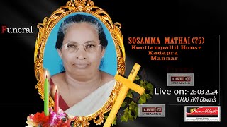 LIVE FUNERAL SERVICE OF SOSAMMA MATHAI 75 [upl. by Adley]