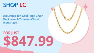 10K Yellow Gold 4mm Rope Chain Necklace 22 Inches [upl. by Hoisch]