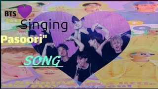 BTS💜 Singing Pasoori Song Purpulheart Kingsofpurpulworld Vminkookhopejinrmyoongi [upl. by Araeit]