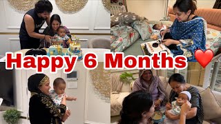 Happy 6 months Ruhaan❤️ Ruhaan ka pehla semi solid meal  6 months of motherhood  Shoaib Ibrahim [upl. by Bram]