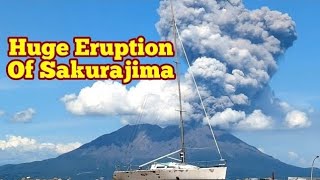 Huge Eruption Of Sakurajima Stratovolcano In Japan IndoPacific Ring Of Fire [upl. by Attenor]