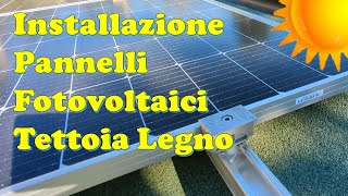 Installare 33kW di impianto fotovoltaico off grid su tettoia in legno e dimezzare la bolletta ENEL [upl. by Correna]