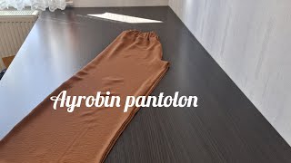 44 BEDEN AYROBIN PIJAMA PANTOLON KESİMİ DİKİMİ [upl. by Flita]