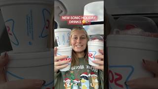 NEW SONIC CHRISTMAS DRINKS 🤤😋 sonic sonicdrivein fastfood foodlover [upl. by Ocirred]