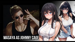 NTR Midareuchi React to Masaya as Johnny Cage NTR React to MC as Johnny CageGacha React [upl. by Ddahc]