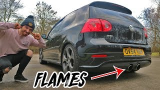 BRUTAL STRAIGHT PIPED GOLF MK5 GTI STAGE 2  REVIEW [upl. by Given]