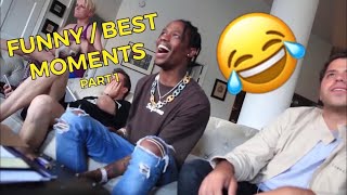 TRAVIS SCOTT FUNNY MOMENTS PART 1 [upl. by Johnathan]