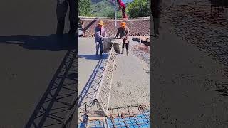 Construction process of concrete sloping roof [upl. by Randa]