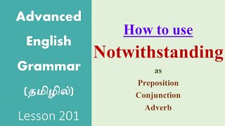 NOTWITHSTANDING  Learn English Through Tamil [upl. by Cone796]