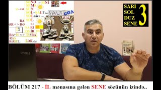 BÖLÜM 217  SARISOLDUZSƏNƏ 3 quotİLquot mənasını ifadə edən SƏNƏ SENE sözünün etimoloji təhlili [upl. by Neleb]