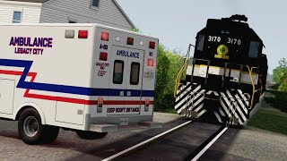 Train Close Calls amp NearMiss Accidents 7  BeamNGdrive [upl. by Merrielle]