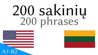 200 sakinių  Anglų kalba  Lietuvių kalba [upl. by Zuleika]