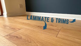 Laying Laminate Flooring amp Attaching Trims [upl. by Cock]