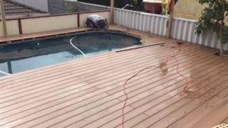 Composite decking around a pool [upl. by Stearn]