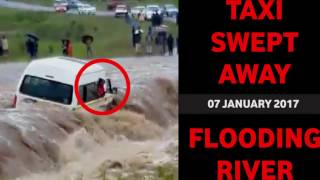 TAXI SWEPT AWAY BY FLOOD WATERS SOUTH AFRICA [upl. by Sellma679]