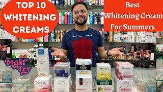 Top 10 Whitening Cream for Summers  Best Whitening Cream 2023 [upl. by Landau]