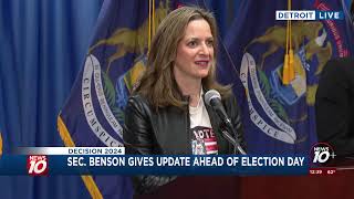 Sec Benson gives update ahead of Election Day [upl. by Bernadine]