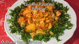 Tavuklu Patatesli Bezelye Yemeği Mutfakta Renkli Yemekler [upl. by Oriana58]