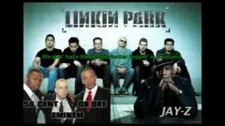 NumbEncore Remix ft Eminem Dr Dre 50 Cent LP Jay Z Lyrics sync [upl. by Yrogreg]