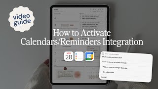 How to Activate Calendars amp Reminders Integration  2024 Good Mondays Paper Digital Planner 📆 [upl. by Bradwell]