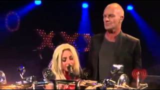 Lady Gaga ft Sting  Stand By Me Live At iHeartRadio 2011 [upl. by Aubrey]