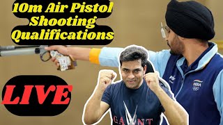 Paris Olympics 2024 live  10m Air Pistol Shooting Qualifications Arjun Singh CheemaSarabjot Singh [upl. by Vaughn]