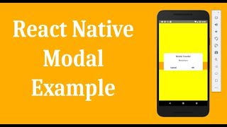 React Native Modal example part I  Simple Modal Popup [upl. by Enilamme]