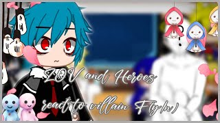 LOV and Heroes react to villain Fyn12drop names in comments for anime girlsGC [upl. by Yeniffit81]