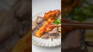 Suyuk korean boiled pork  Korean food recipe shortsfood [upl. by Valaree]