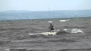 20130526 Windsurfen beim starken Wind in der Kälte unter 10 °C auf Bodensee in Langenargen [upl. by Dame]