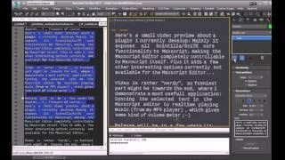 MXSEditor Maxscript Editor Extension Plugin Demo for 3ds Max [upl. by Jahn]