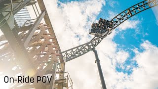 SAW  The Ride at Thorpe Park  POV  Front Row  4K  2023 [upl. by Nileuqay]