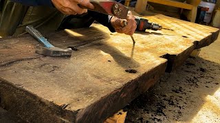 Hardwood Working Creates Restored Wooden Furniture from Shipwreck Wood [upl. by Strenta]