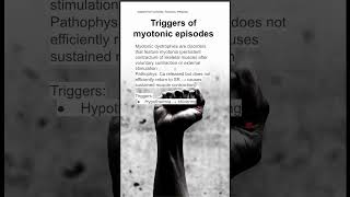 Triggers of myotonic episodes [upl. by Leake]