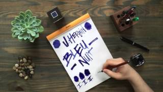 J Herbin Fountain Pen Ink Bleu Nuit [upl. by Jakie942]