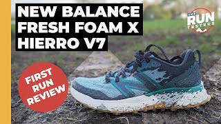 New Balance Fresh Foam X Hierro V7 First Run Review  A solid trail shoe that lacks versatility [upl. by Khalin989]