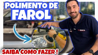 COMO FAZER POLIMENTO em FAROL AMARELADO  Aprenda comigo [upl. by Iddo]